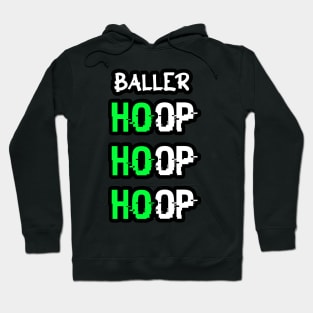Baller Hoop Hoop Hoop Ho Ho Ho Green Hoodie
